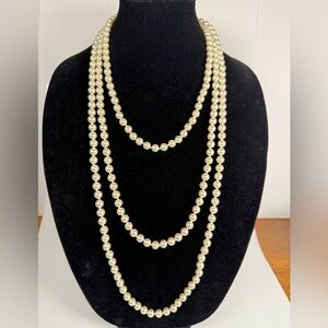 Premier Designs Jewelry Opening Night  Faux Pearl Necklace 90”